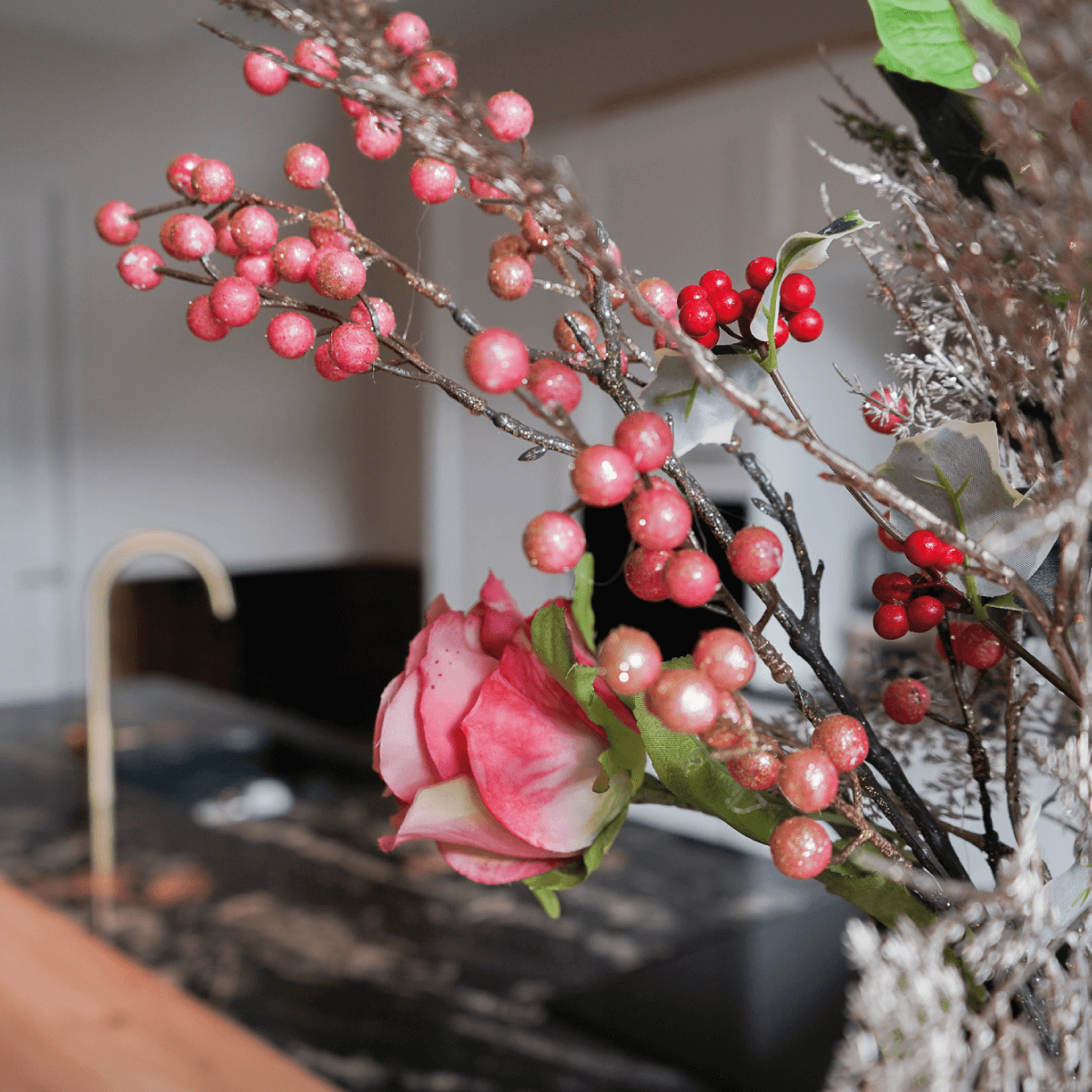 Zijdenboeket Silky Winter Glow - Afbeelding 3